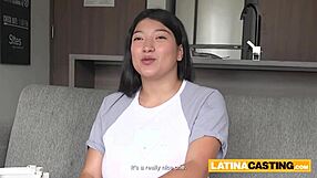 huge latina tits dominated by big cock in amateur casting titty fuck