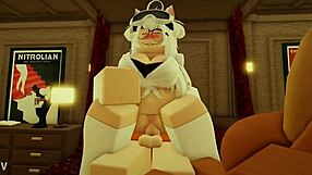 Roblox Whore Gives Boob Job and Rides Dick Hard