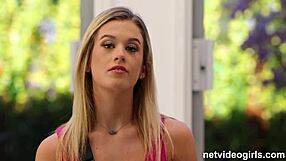 Shy Blonde Gives Blowjob And Rides Ass