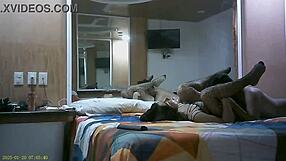 Latina babe bent over in bathroom gets fucked by stepsister