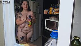 i finally caught my bbw neighbor fully naked with huge tits in homemade roleplay