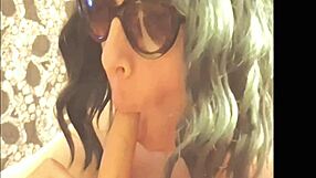 she loves my uncut cock so much, giving blowjob all day long