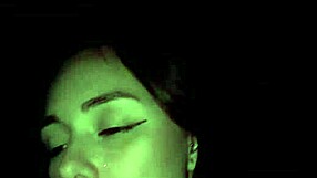 Green-eyed sister-in-law with big ass rides on all fours and gets facial cumshot