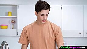 invisible step-brother surprises sister with deepthroat and fucking in laundry.