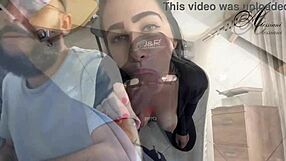 First time deepthroat experience with a big cock