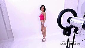 Tiny Brunette Model Gets Fucked And Swallows Cum In Modeling Audition!