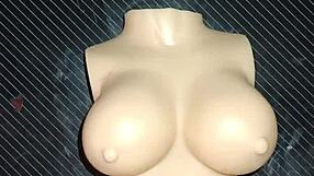 dolly asks for double penetration cum on tits