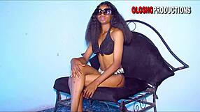 Intense doggy fucking with monster cock on sexy step-sister's small waist and ass.