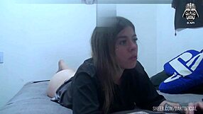 massage session with a blonde turns into editing fun and more.