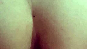 A big-boobed hot wife has sex with a stranger while her husband watches