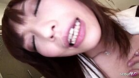 Japanese secretary uncensored solo masturbation to orgasm at toilet while work.