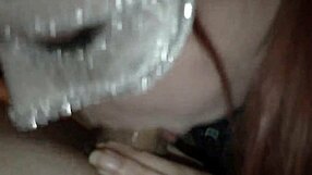 masked deepthroat teasing