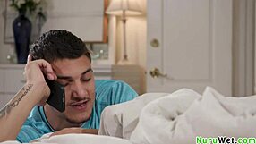 petite blonde teen prepares client for nuru massage