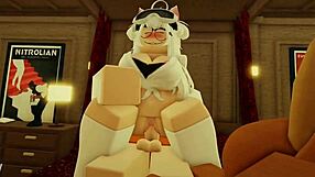 Roblox Whore Gives Boob Job and Rides Dick Hard