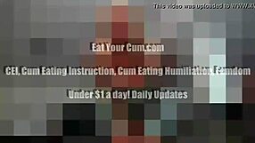 make sure you swallow all of your cum cei