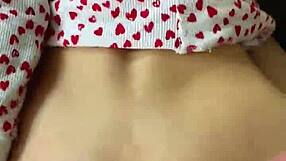 Couple enjoys morning sex with cum on petite body