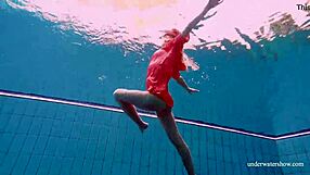 Sexy Naked Avenna Swims Nude in Pool