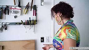 Can Horny Stepmom Savana Styles Handle Stepson's Monster Cock in Garage?