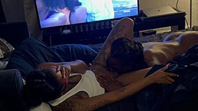 The girl sucks out all the cum of a loyal guy