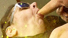 Sensual deep throat performed on large uncut cock.