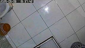 hidden camera records hot neighbor shaving her big pussy