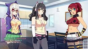 Sakura gamer explores lesbian interactions in part 6 clover ending.