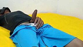 Solo boy masturbates