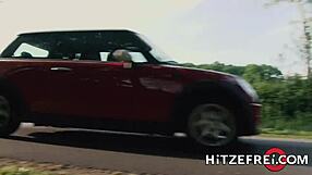 Hitzefrei Bonny fucks him to avoid police call outdoor