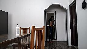 Stepfather watches stepdaughter shake ass in bathroom