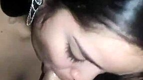 Beautiful Latina Teen Debora Prado Gives Intense Deep Oral Sex At Night With Piercing And Brown Eyes