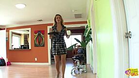 after washing the dishes this experienced lady went to see her not experienced lesbian friend.