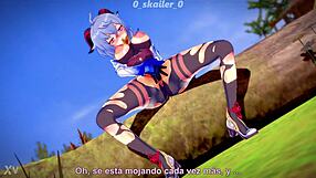 Genshin Impact’s Ganyu Masturbates with Big Tits and Ass in Wild Anime