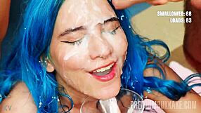 Teen Gets Facial Cumshot In Blowbang Gangbang