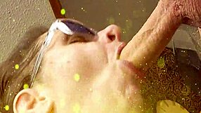 Sensual deep throat performed on large uncut cock.