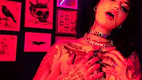 Tattooed Aurora Anarchy gets a juicy creampie inside.