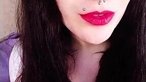 Backstage of hot brunette