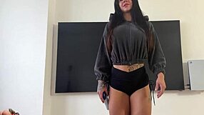 Sexy Latina gets nasty anal creampie!