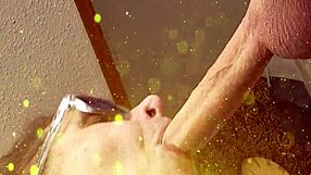 Sensual deep throat performed on large uncut cock.