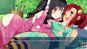 Sakura gamer explores lesbian interactions in part 6 clover ending.