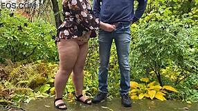 Couple Bonding Outdoors With Homemade Fun