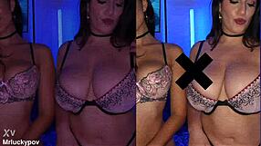 Beautiful brunettes in hot threesome scene with deep throat and doggy style action