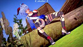 Genshin Impact’s Ganyu Masturbates with Big Tits and Ass in Wild Anime