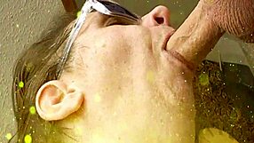 Sensual deep throat performed on large uncut cock.