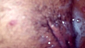 Karina says, 'Husband, clean the cum from our shower threesome.'