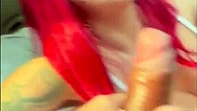 Eyes on road while deepthroating big cock for cum in mouth