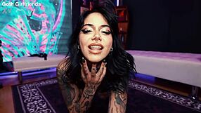 Tattooed Aurora Anarchy gets a juicy creampie inside.