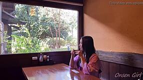 Sakura enjoys hot springs with nacchi babe