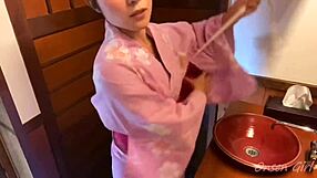 Sakura enjoys hot springs with nacchi babe