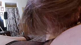 Granny Carmen Delivers Blue Heaven Blowjob in Mature Style