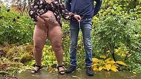 Couple Bonding Outdoors With Homemade Fun